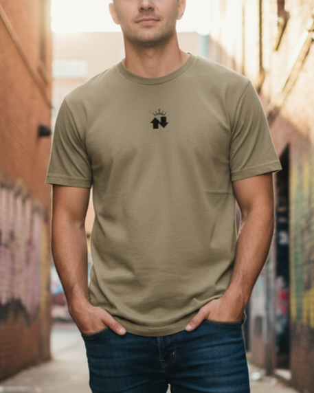 "Signature Crown" Premium Comfort Color Tee | Khaki